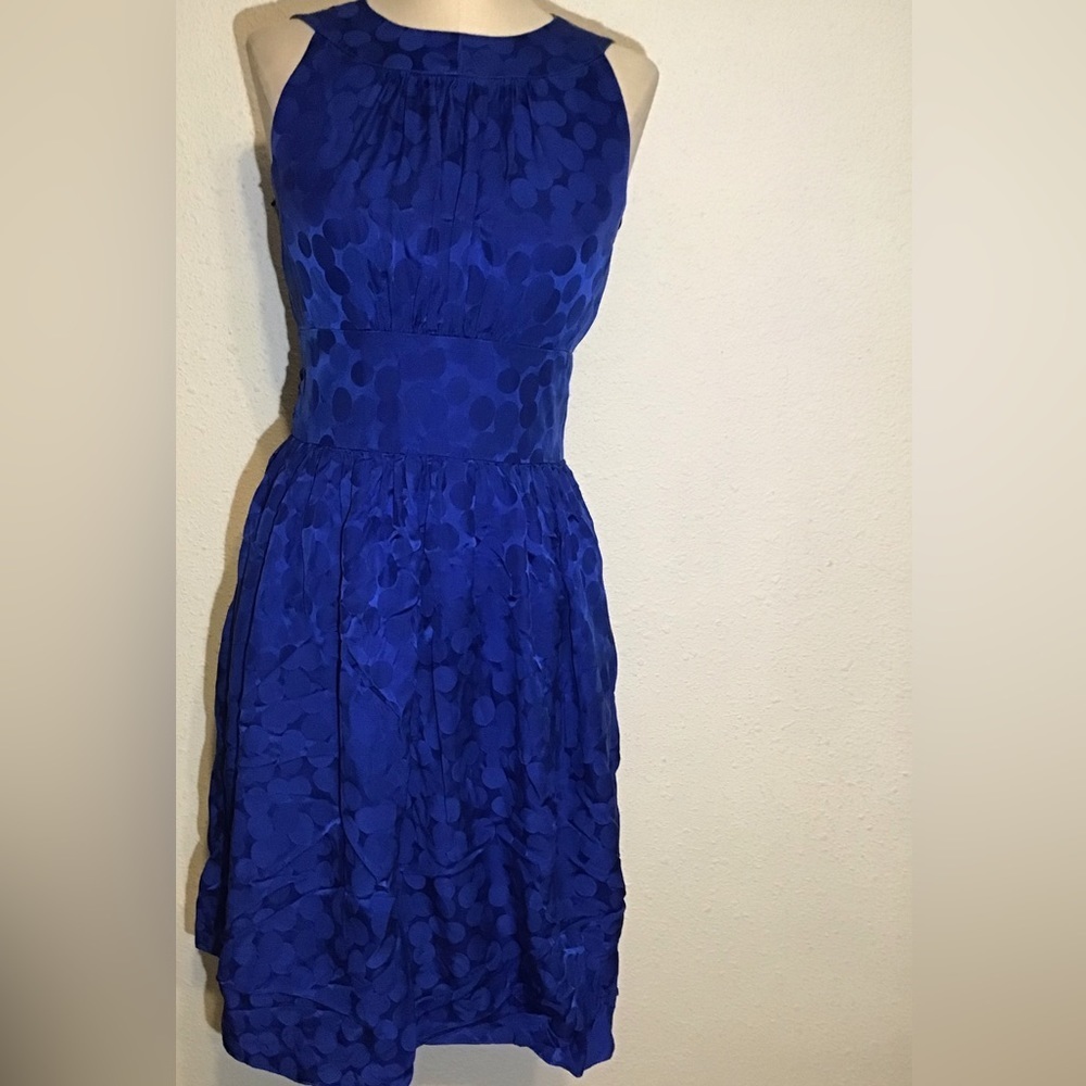Maggy London blue silk dress size 6